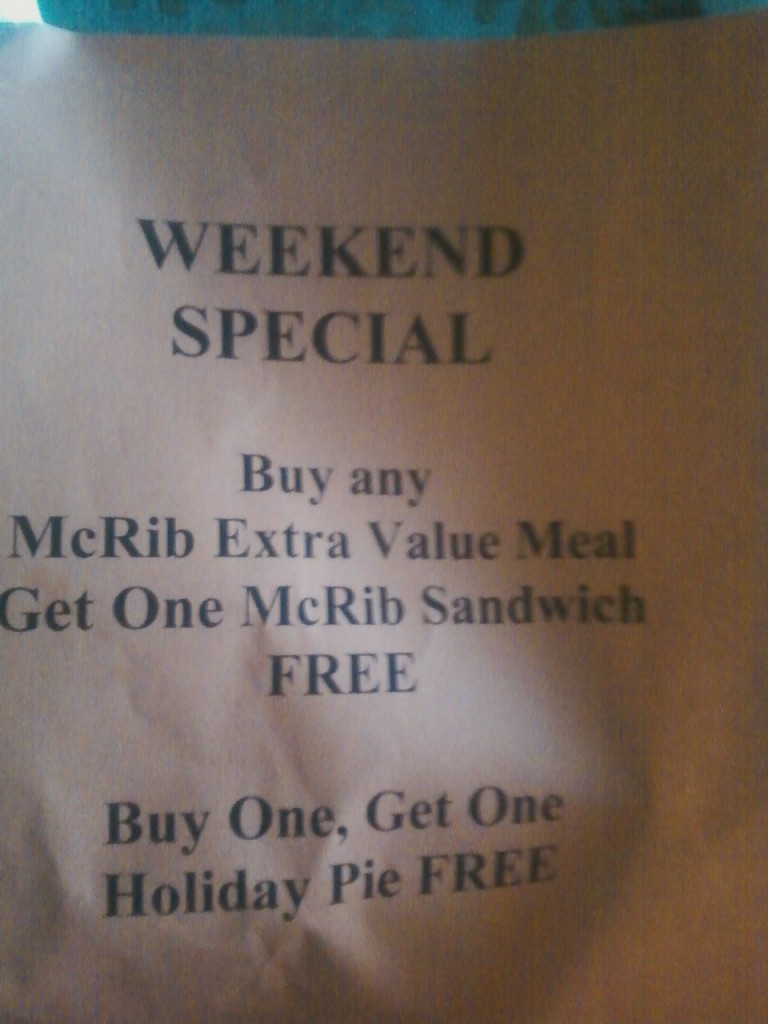 Buy One get one Jan 21, 2012
