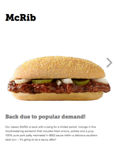 Malta McRib Nutrition Page